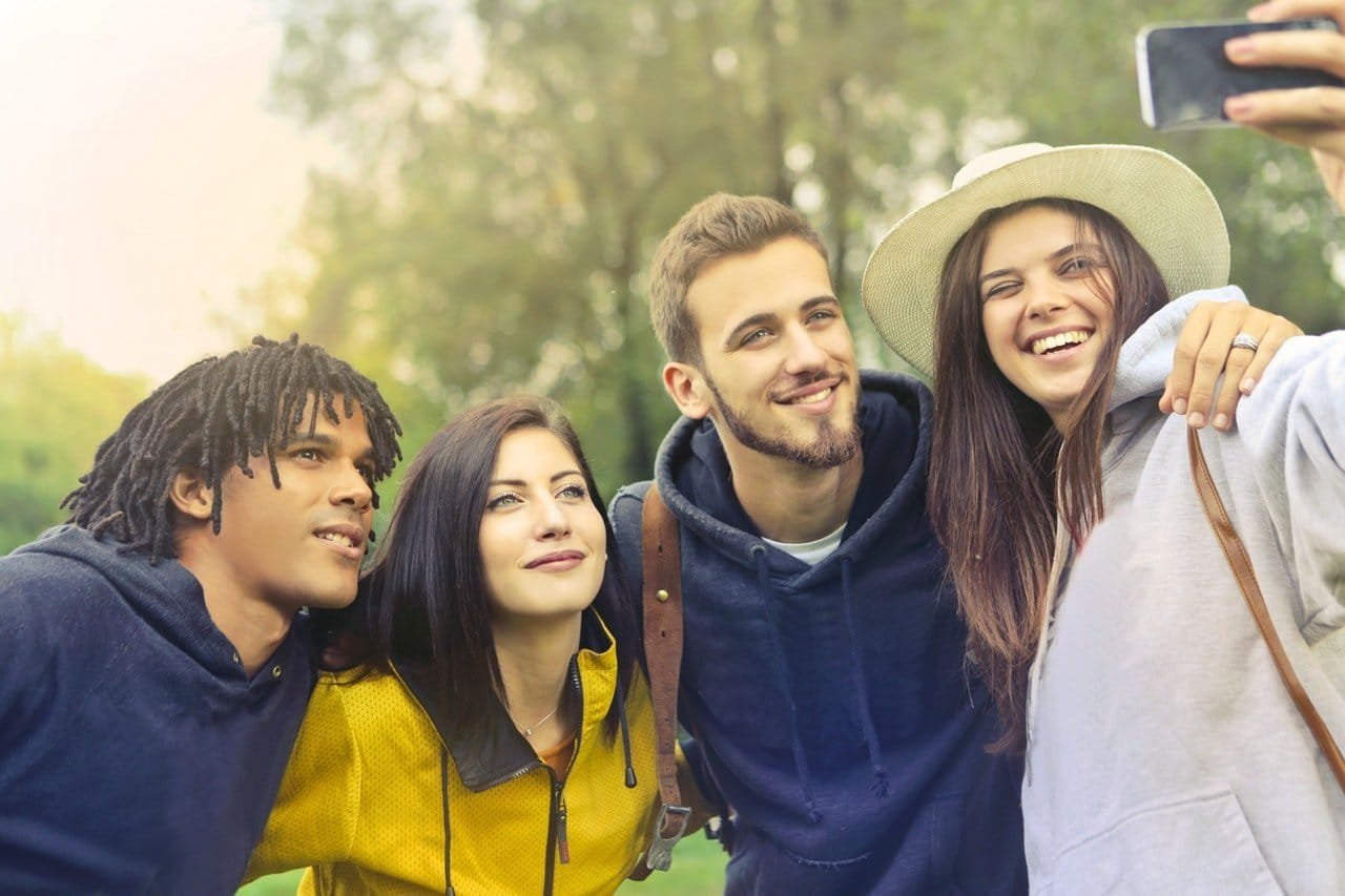 Group Taking Selfie